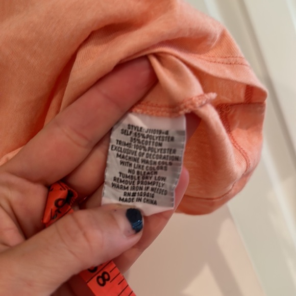 Peach embroidered Johnny was tshirt - Picture 5 of 6